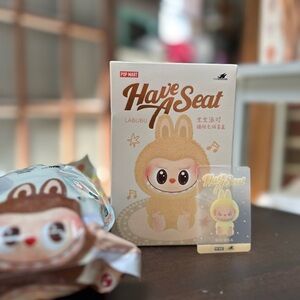 POP MART LABUBU Have a Seat Monsters Unopened SISI bag charm 💛 new auth